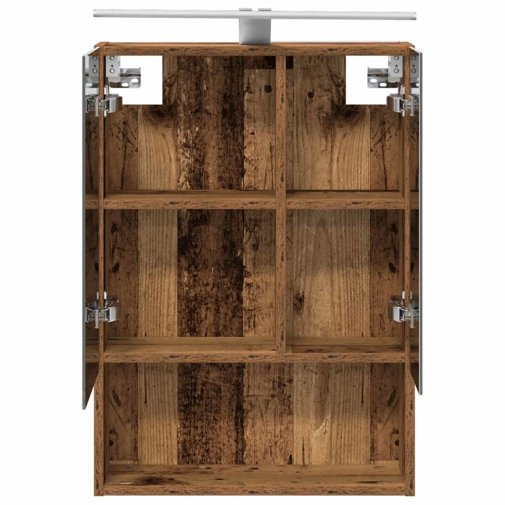 Mobiletto per specchio da bagno Legno vecchio 50 x 14,5 x 70 cm 889213