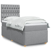 Giroletto a Molle con Materasso Grigio Chiaro 90x200 cm Tessuto 3293470