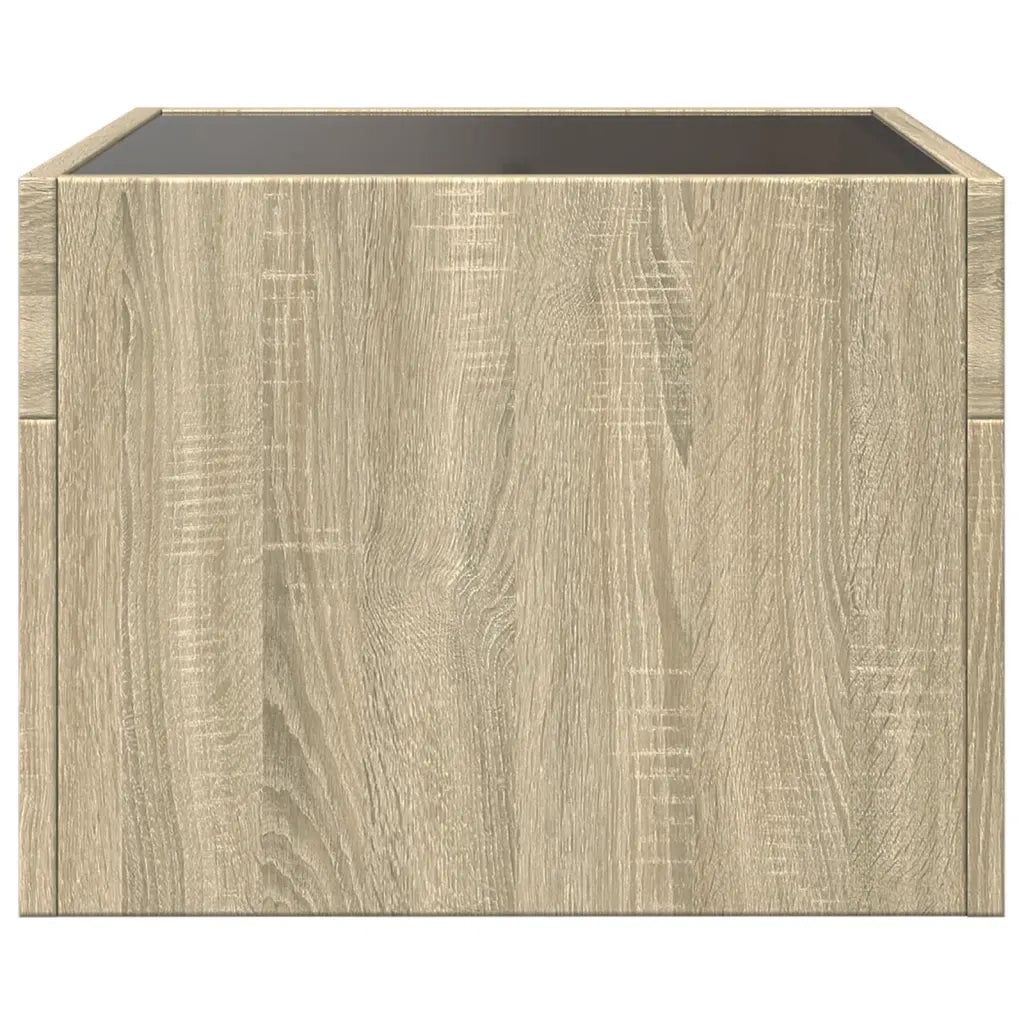 Comodino con LED Infinity Rovere Sonoma 40x40x30 cm