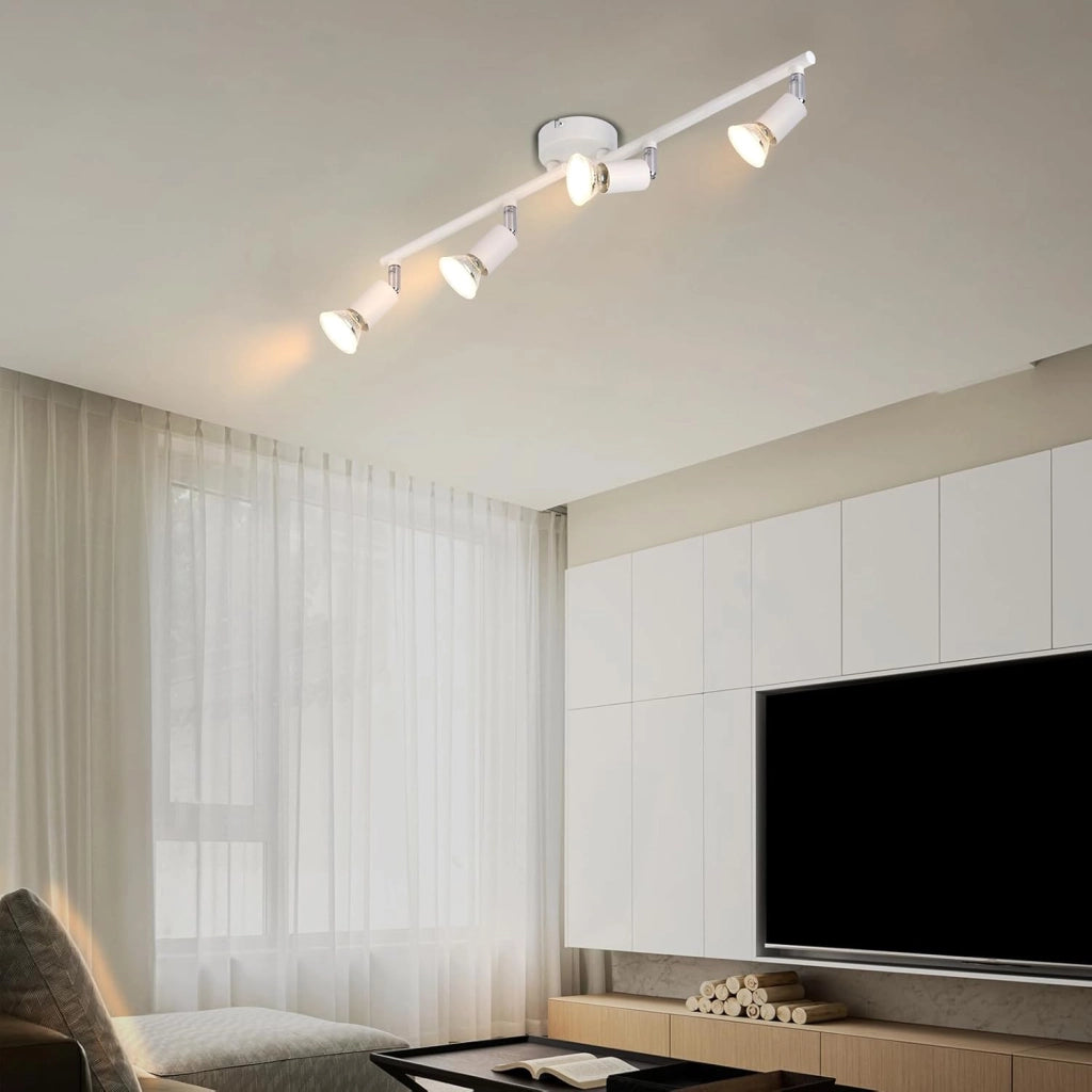 ZMH Faretto da soffitto bianchi orientabili 330° moderni GU10 per camera letto soggiorno interno