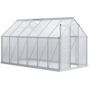 Serra da Giardino in Polycarbonate 7,1 m2 ¨C Zephmum ¨C Argento e Trasparente 190x375x199 cm