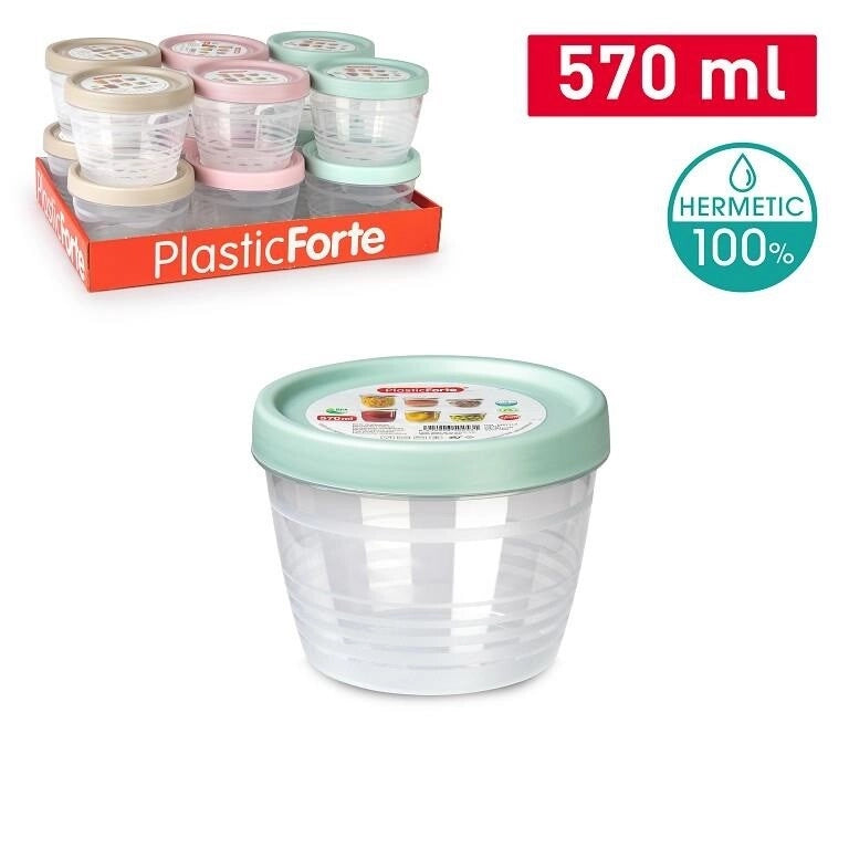 1 Pezzo Barattolo da Cucina Multiuso in Plastica Viena 570 ml Vari Colori