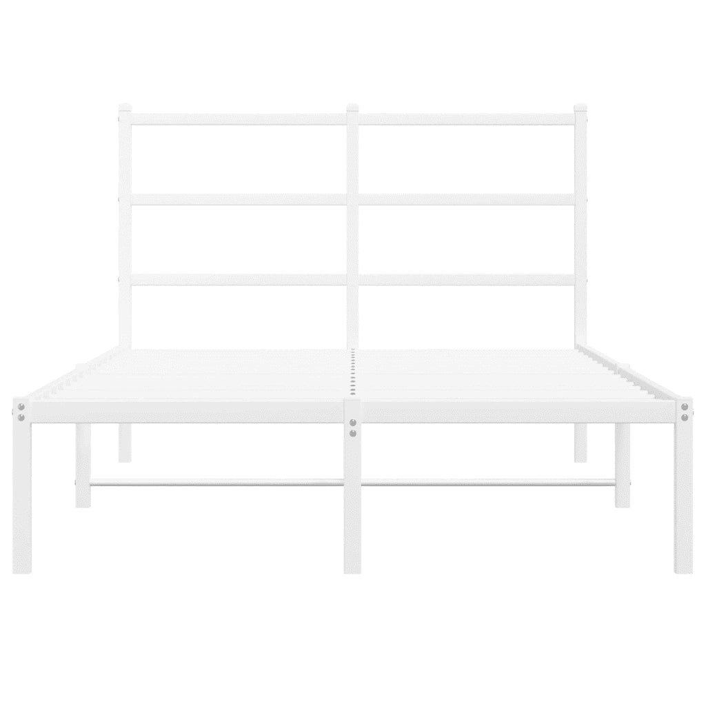 Giroletto con Testiera Metallo Bianco 120x190 cm 355411