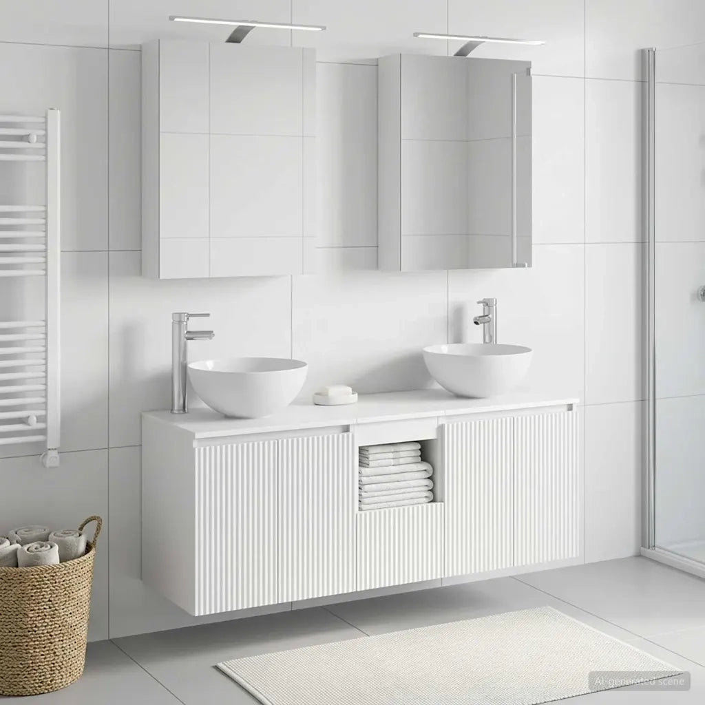 Set di Armadi da Bagno 5 pcs Bianco 50 x 14,5 x 70 cm 3406351
