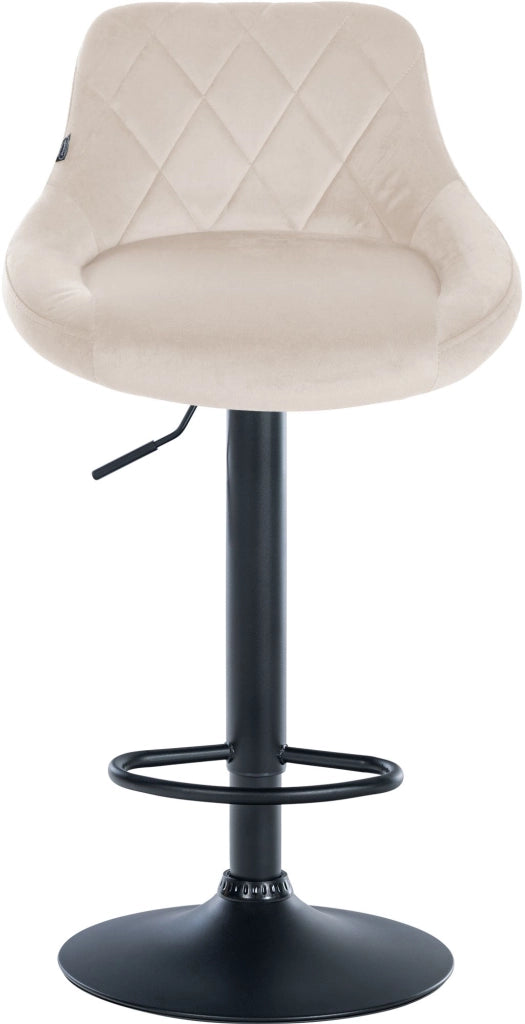 Sgabello da bar Lazio Velvet crema,nero