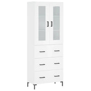 Buffet credenza cassettiera mobiletto mobile contenitore organizer cucina soggiorno salotto alto 69,5 x 34 x 180 cm legno ingegnerizzato bianco 02_0032567