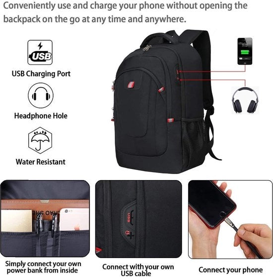 Zak da Uomo e Dama, Borsa da Scuola per Adolescenti e Ragazze, Zaino per Laptop, Borsa per Università, Scuola Secondaria, Ufficio, Viaggio di Studio, Viaggio