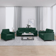 Set di Divani 3 pz con Cuscini Verde Scuro in Vellutocod mxl 128136