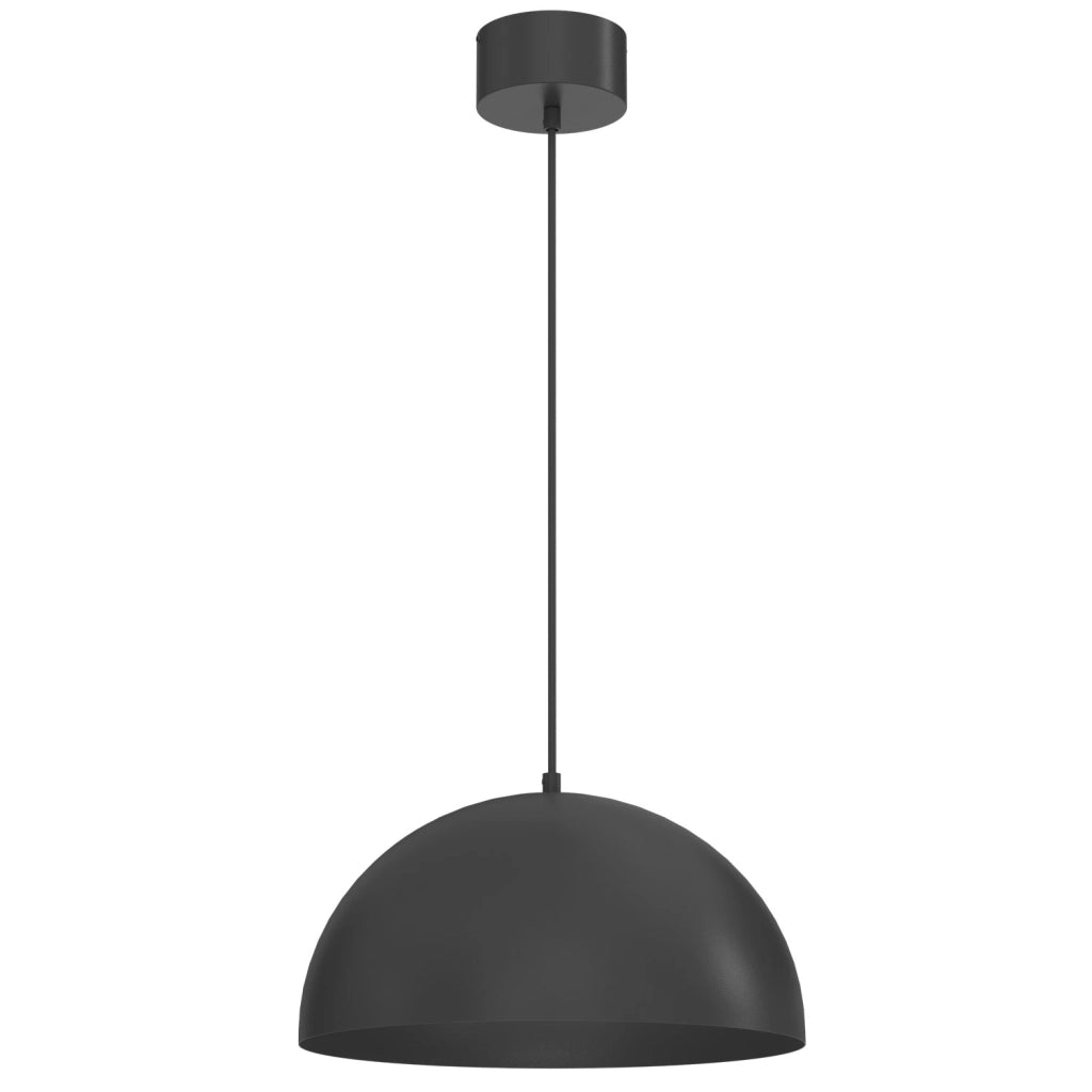 Lampada sospesa Sola nera metallo 1xE27 38 cm Luminex