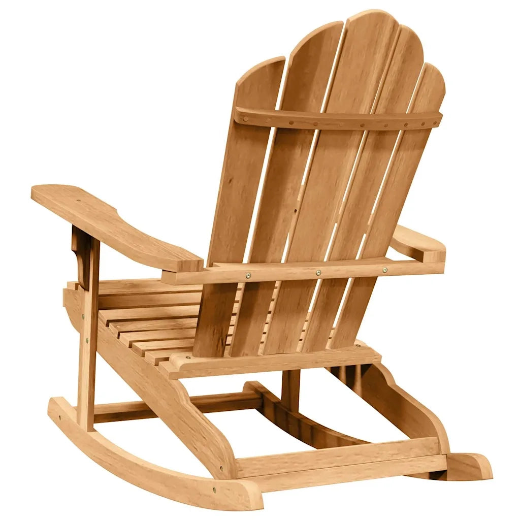 Poltrona a dondolo Adirondack 2 pz Marrone 3255795