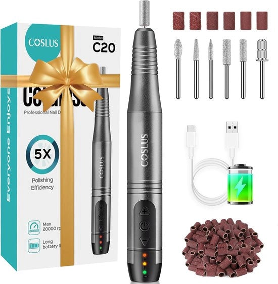 Set di Manicure e Pedicure Professionale 11-in-1 a Batteria Ricaricabile - Manicure e Pedicure per Gommapiuma e Acrilica