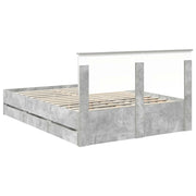 Letto matrimoniale | Letto per adulti | Struttura del letto con cassetto Grigio cemento 160 x 200 cm