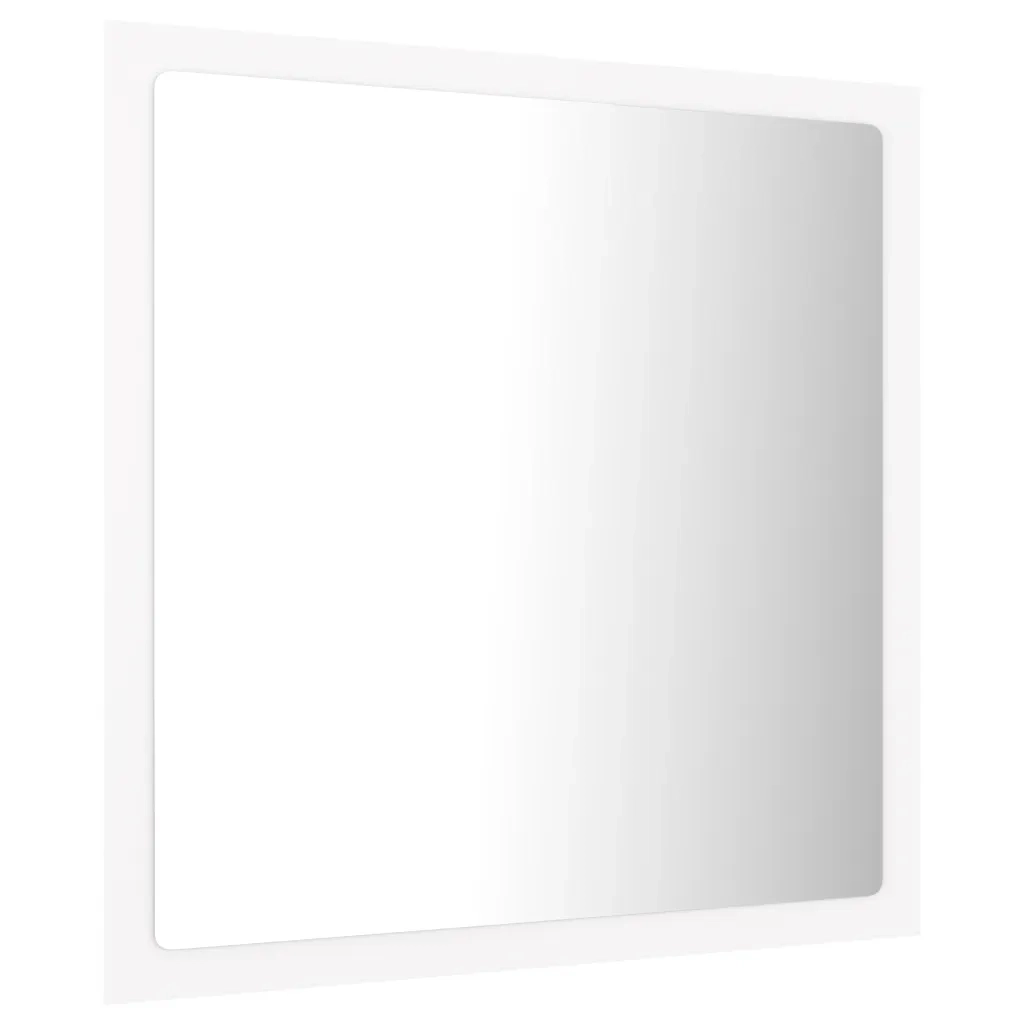 Specchio da Bagno con LED-Specchio per Bagno Bianco 40x8,5x37 cm in Acrilico