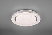 ATRIA PLAFONIERA LED GRANDE CON TELECOMANDO MULTIFUNZIONE CON DIFFUSORE EFFETTO CIELO STELLATO D.48CM 3000-6000k 2500lm 21w DIMMERABILE