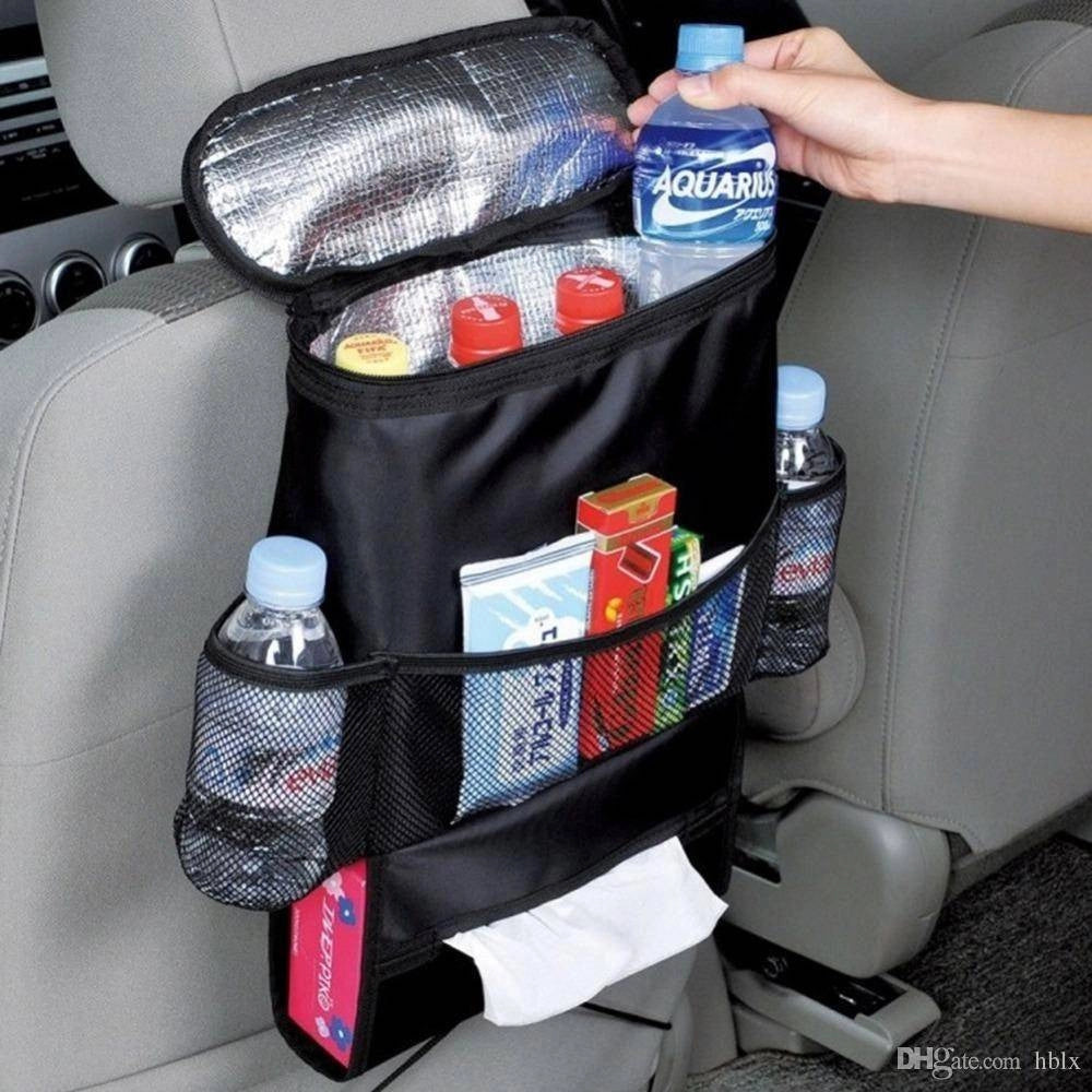 Trade Shop - Borsa Termica Frigo Portabevande Auto Tasca Sedile Organizzatore Rete Macchina -