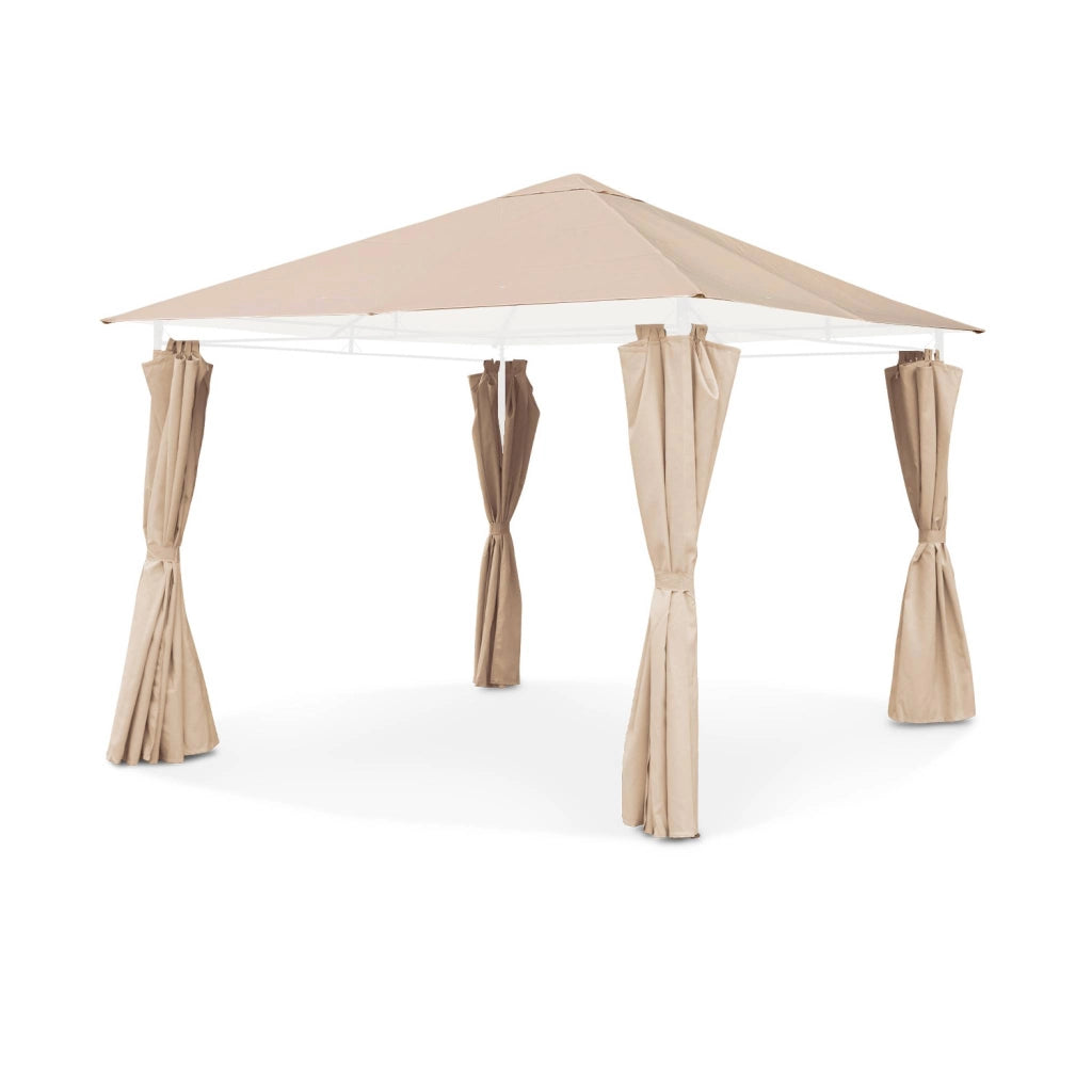 Tettoia + tende per pergolato elusa 3x3m, beige