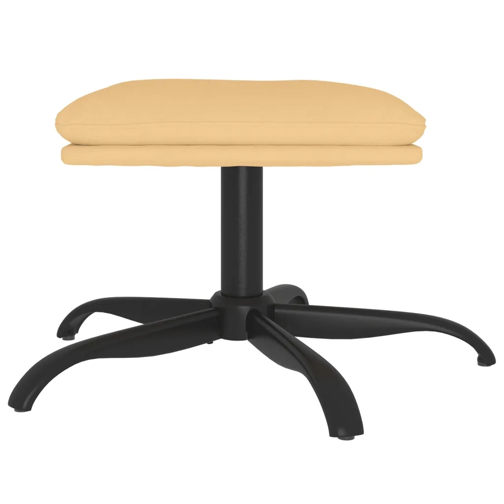 Sgabello Crema 60x60x36 cm in Microfibra 341625