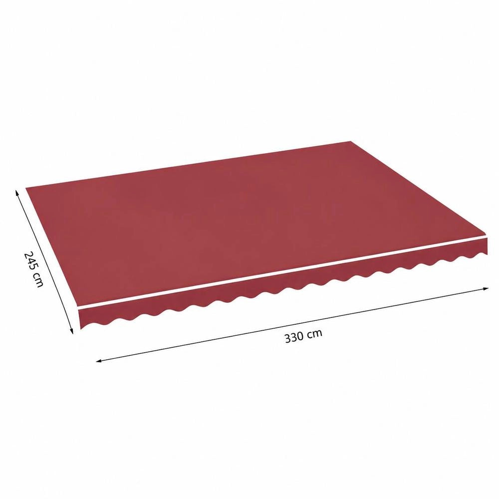 Awning Fabric, Burgundy Red, 3.5 X 2.5 M