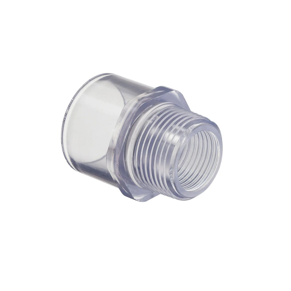 Aquariumline Riduzione Nipplo maschio 1e1/2" in acrilico trasparente Ø50mm