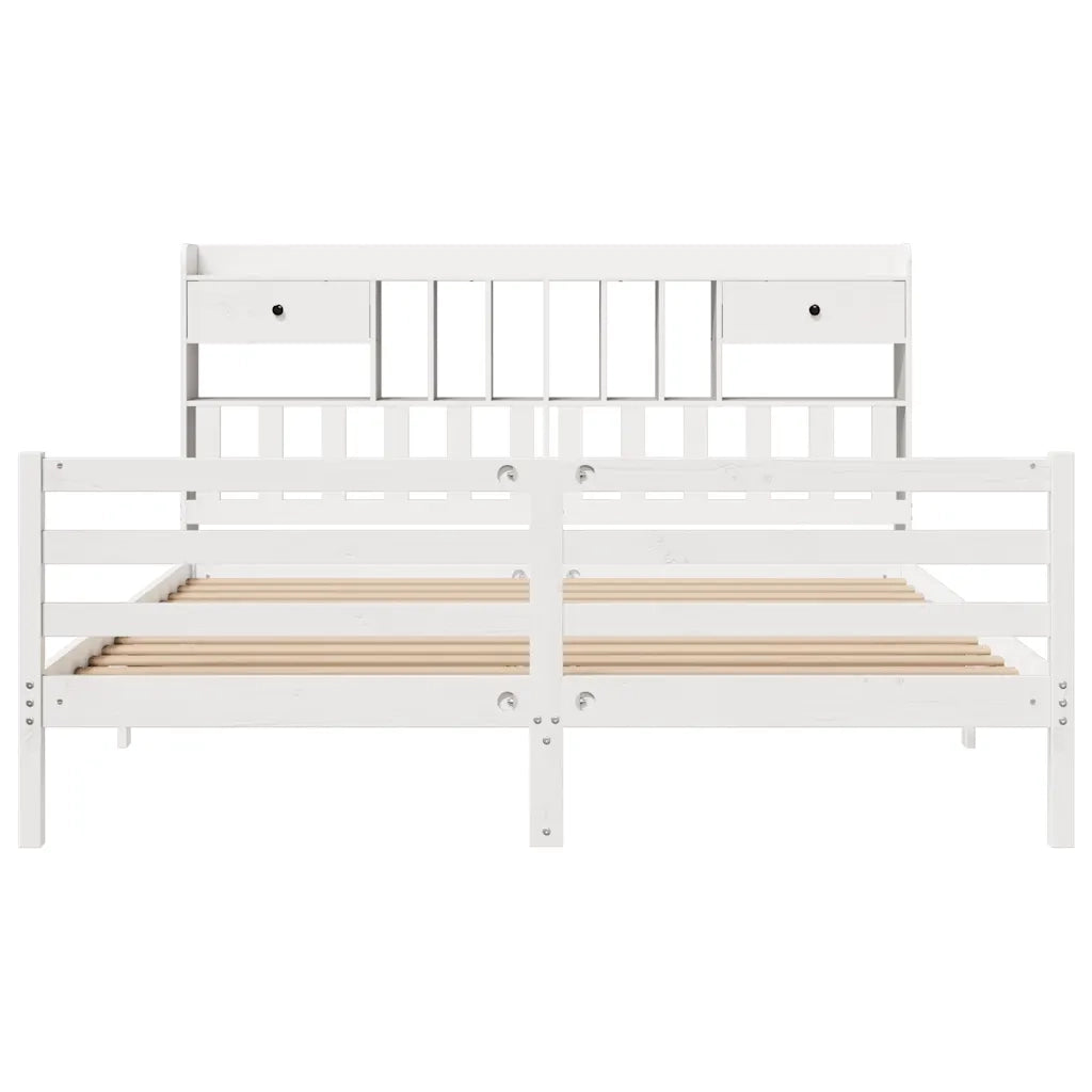 Giroletto con Libreria senza Materasso 180x200 cm in Legno Pino 3321945