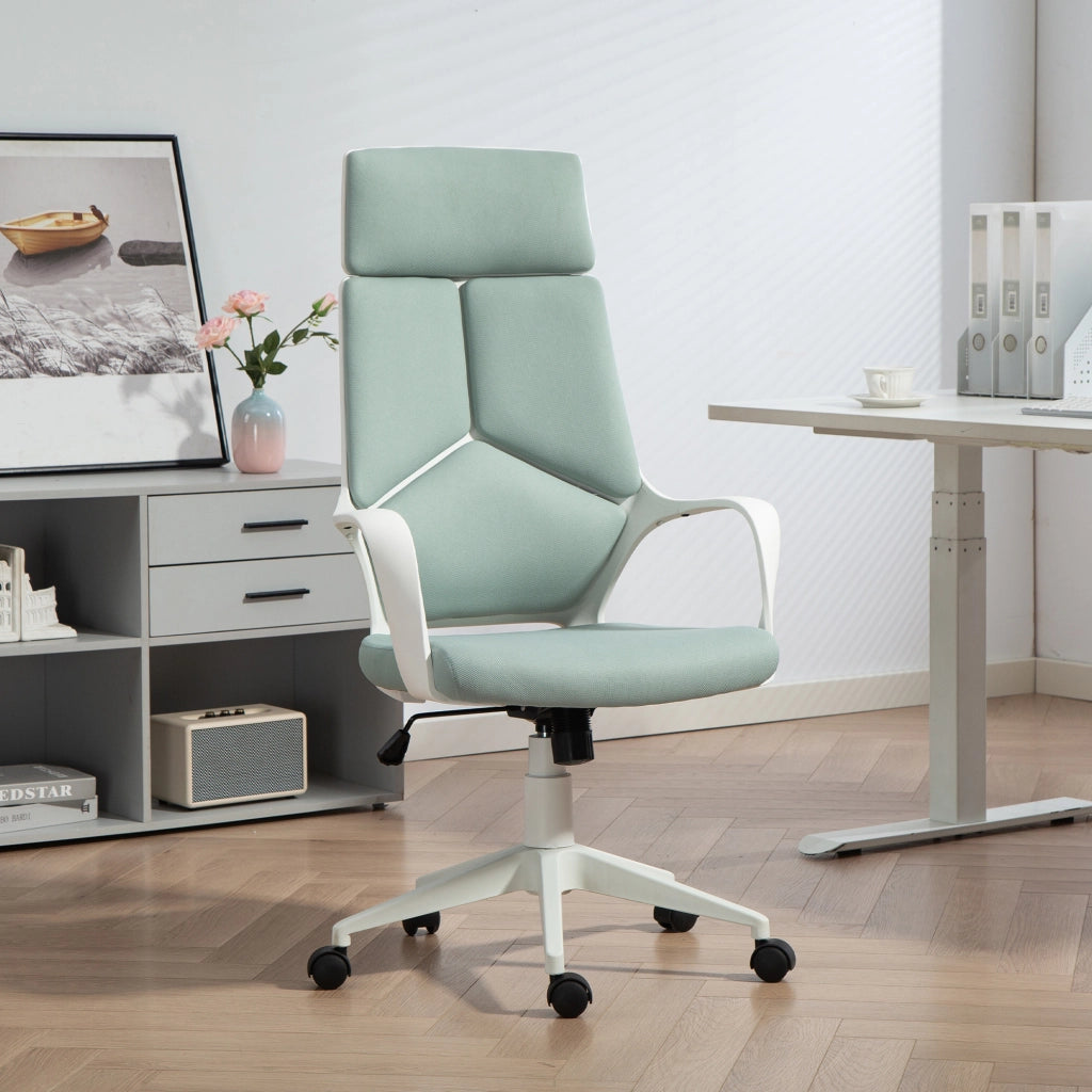 Sedia da Ufficio con Dondolo ¨C Zephmum ¨C Tessuto Verde 63x63x117-127 cm