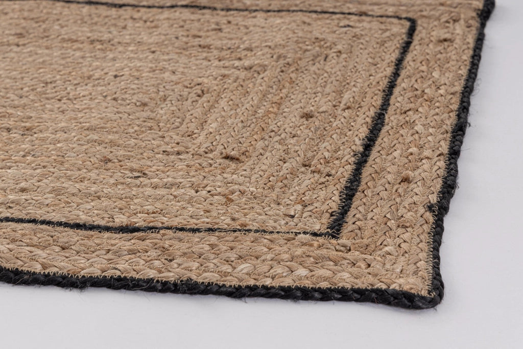 Tappeto in Iuta Intrecciata con Bordo Nero 60x150 cm - ANDERSON