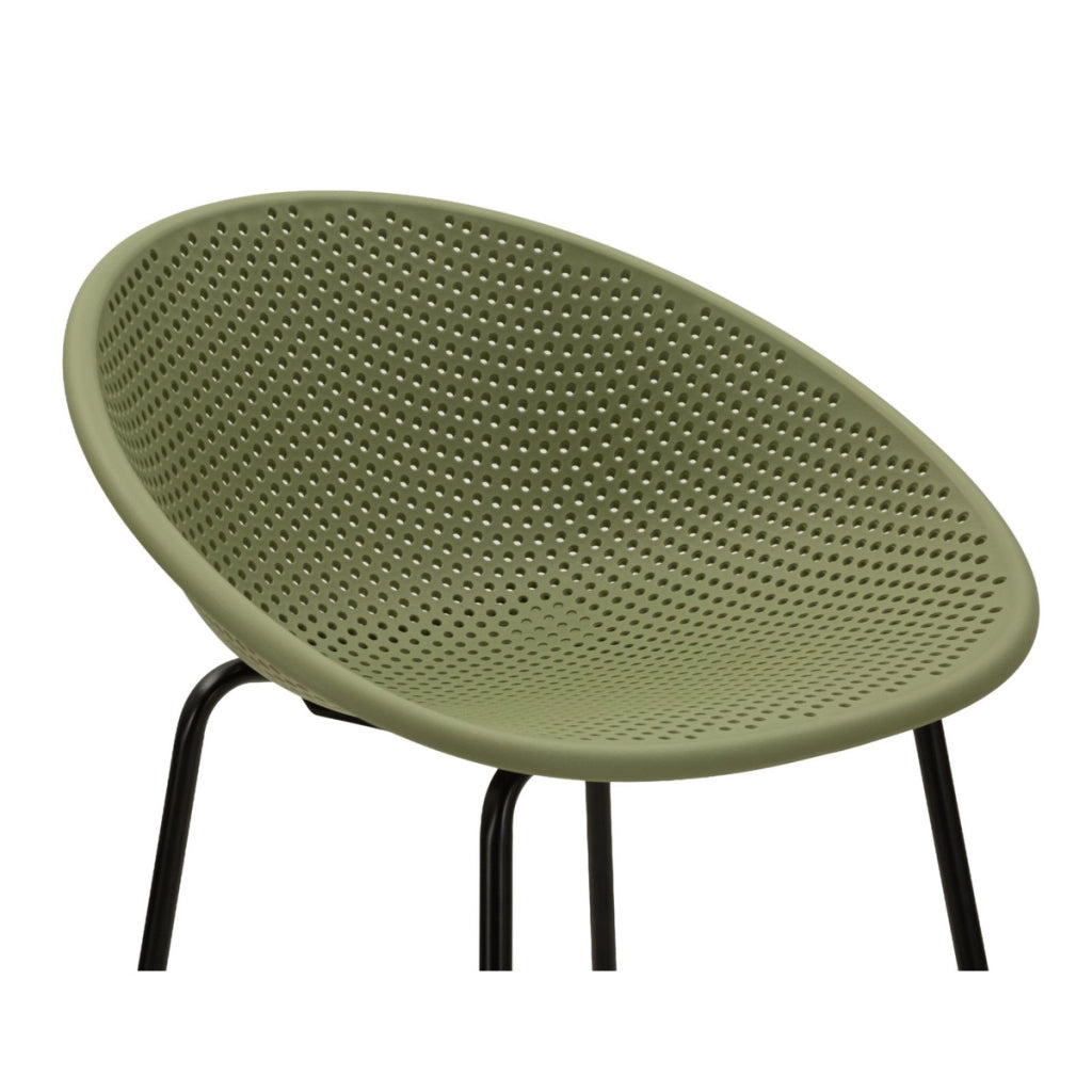 Set di 2 Sgabelli Alti VKH1089, Verde, Metallo, 50x50x98 cm
