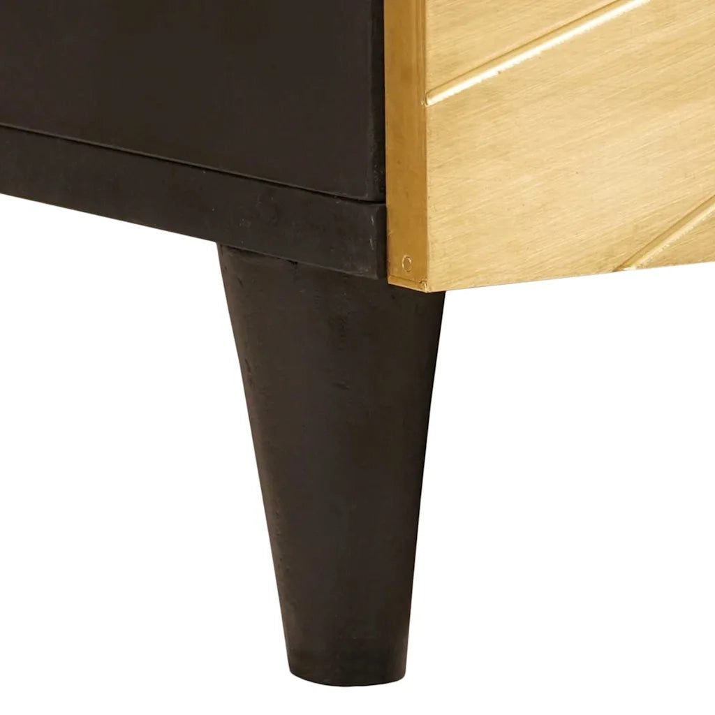 vidaXL Tavolino da salotto Nero e Oro 100 x 54 x 40 cm