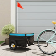 Rimorchio da Bici Nero e Blu 30 kg in Ferro 94079
