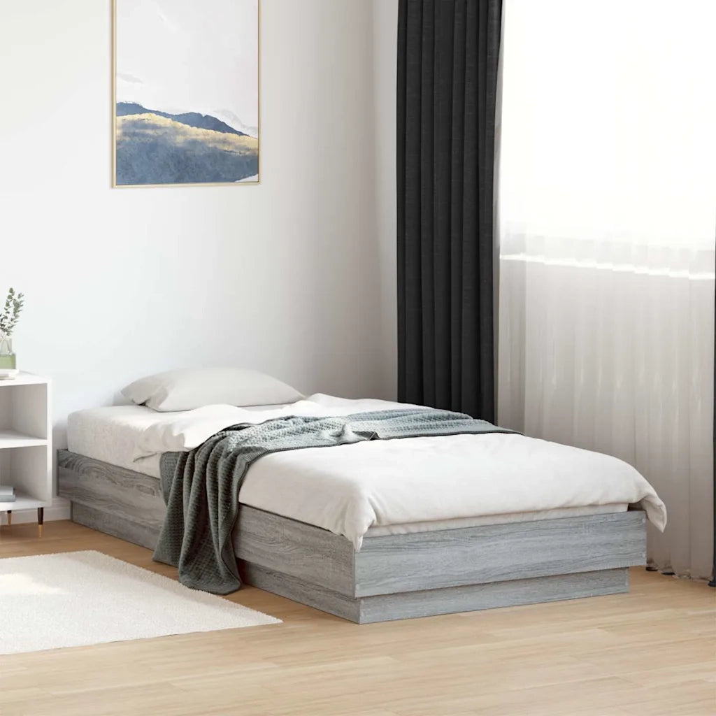 Giroletto-Struttura Letto Grigio Sonoma 90x190 cm in Legno Multistrato 616945
