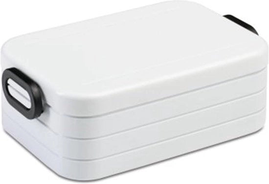 Carrello da picnic midi, 900 ml, contenitore per pane con separatore, ideale per la preparazione delle pasti, lavabile in lavastoviglie, ABS, bianco
