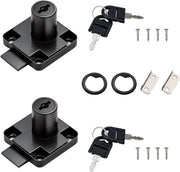 Sistema di chiusura per mobili - 2 pezzi - Chiusura con chiave - Rilievo anti-sfondamento - Sicuro - Montaggio facile - Chiusura per armadi