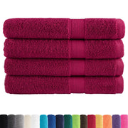 Asciugamani per sauna Premium SOLUND 4 pz | Teli per bagno Bordeaux 80x200 cm 600 g/m2