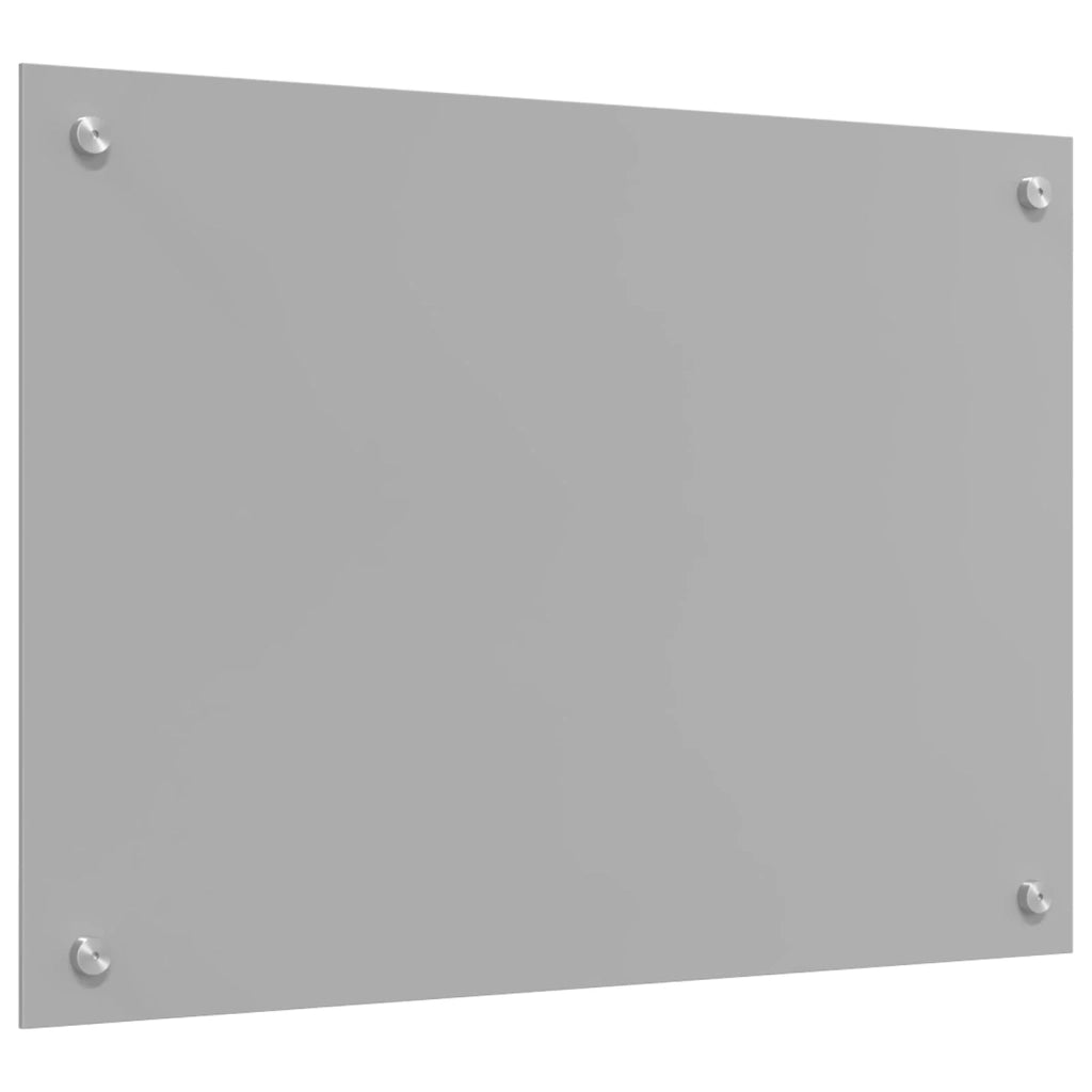 Paraschizzi da cucina moderno resistente al calore installazione rapida 70 x 50 cm vetro temperato grigio chiaro 02_0058439
