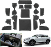 Accessori per Honda HR-V 2022-2024 2025, Antislipmatten in gomma, Bekerhoudermatten per console centrale, Opbergboxmatten, Deurnaadmatten, per HRV Accessori (Bianco)