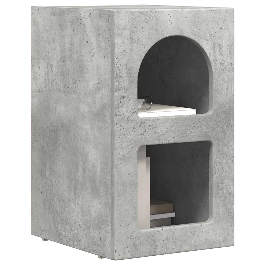 Comodino Grigio cemento 29,5 x 33,5 x 50 cm Legno multistrato 891230