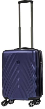 Trolley Valigia Bagaglio a Mano Rigida in PET 4 Ruote TSA Ravizzoni Diamante Blu