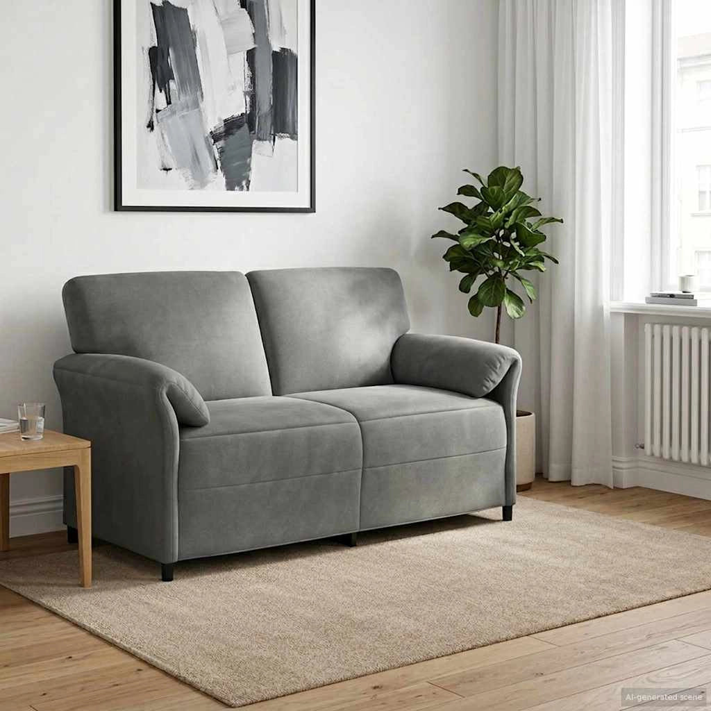 Divano a 2 Posti Grigio Scuro 158 x 83 x 95 cm Velluto 42033954