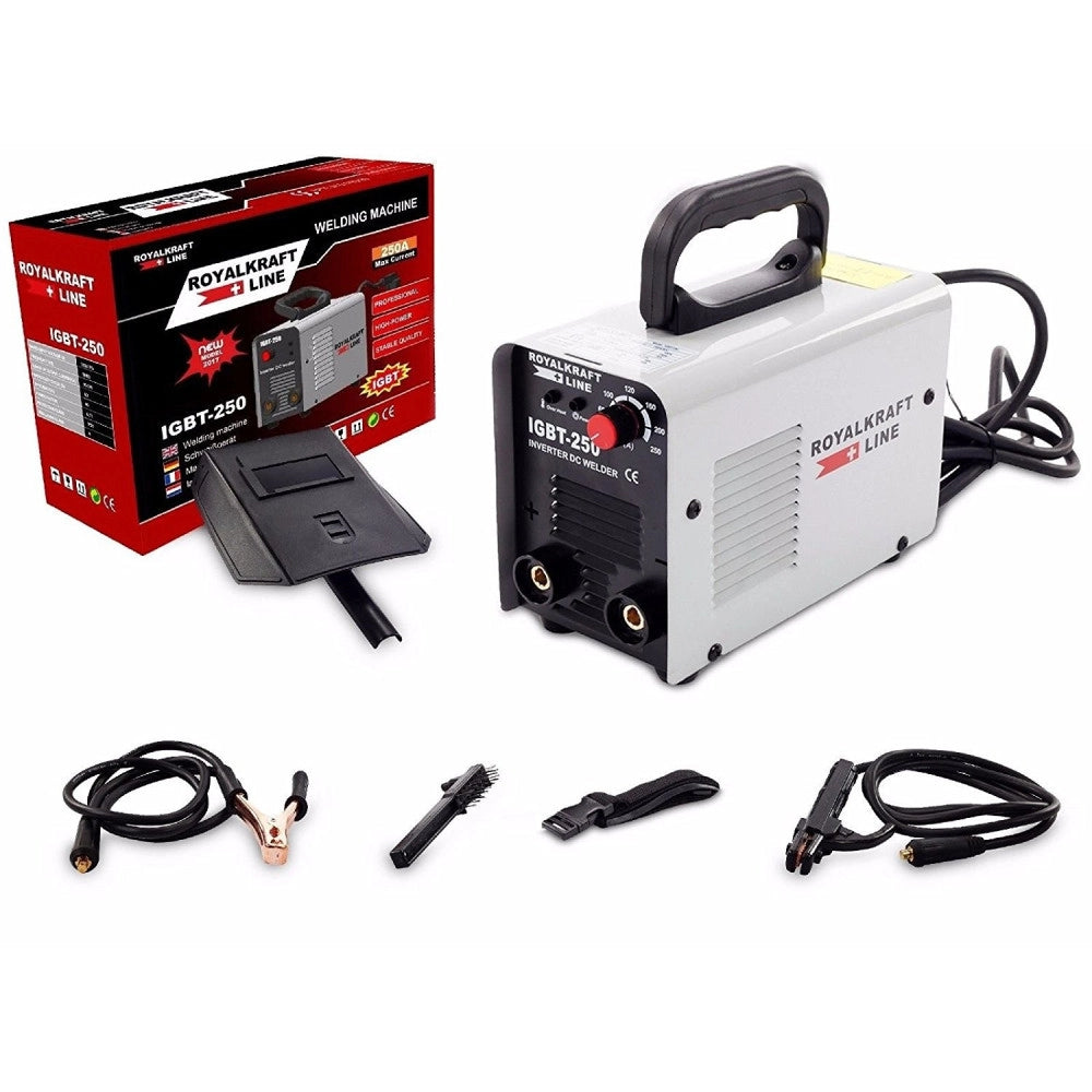 Trade Shop - Saldatrice A Elettrodo Elettrica Inverter Igbt Saldatura 250a Fabbro Cavo 2mt -