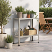 Tavolo da rinvaso 80 x 40 x 80 cm Acciaio Inox Argento 8014866