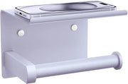 Supporto per carta igienica con piastra, fissaggio ad adesivo o viti, supporto per carta igienica da attaccare al muro, accessori per bagno in acciaio inossidabile (tono lavanda)