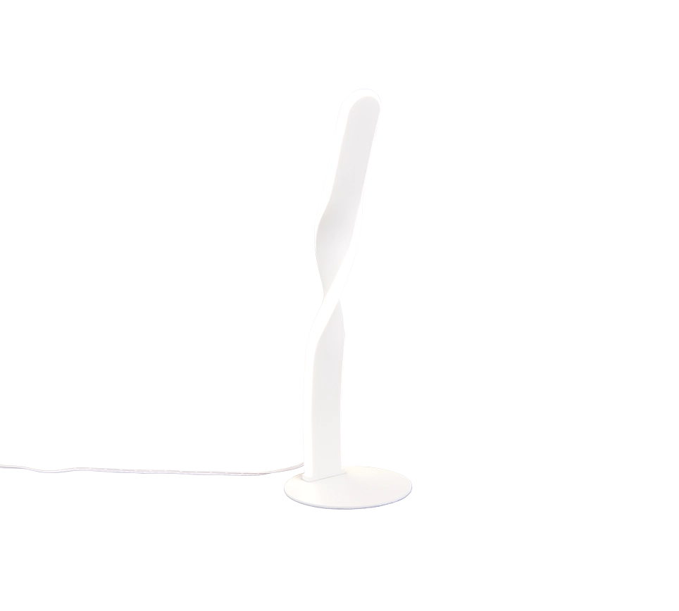 Lampada da tavolo LED, metallo, bianco, H 41 cm, Ginko