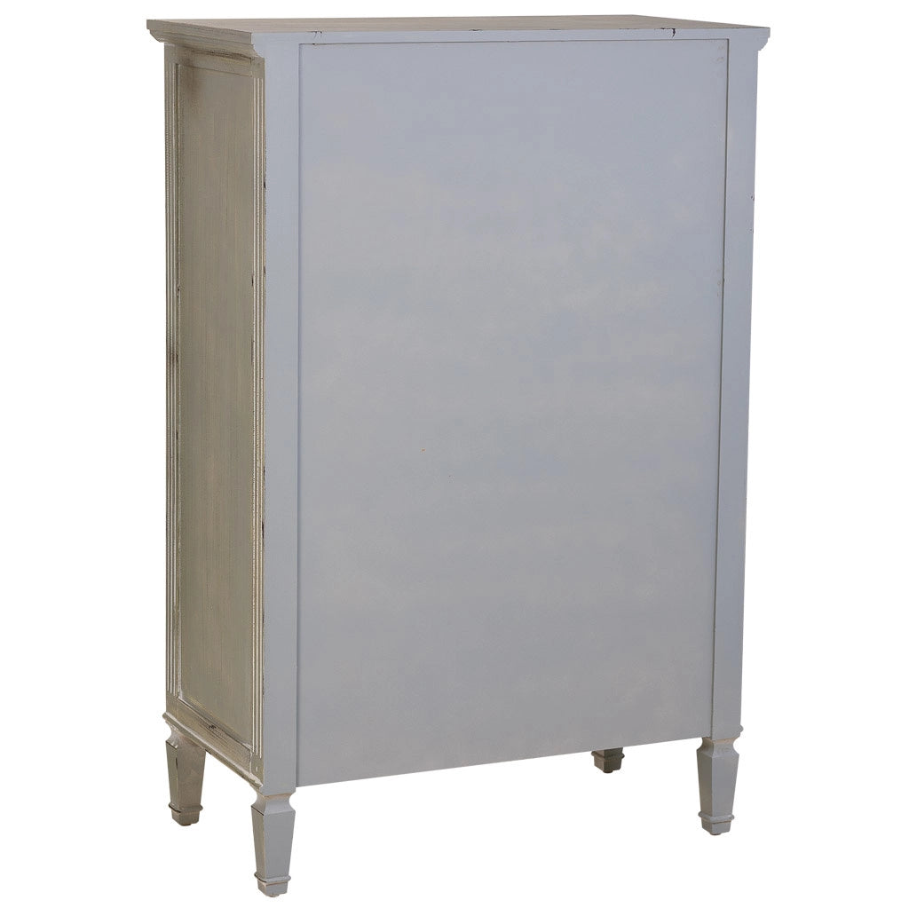 Vetrina in legno con un cassetto grigio 80x42x120h cm
