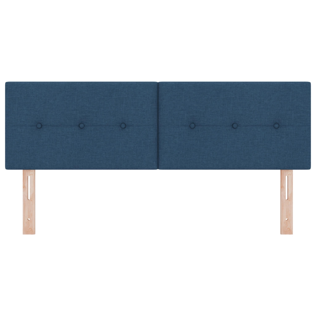 Testata LED  Con Bottoni Blu 80 cm in Tessuto