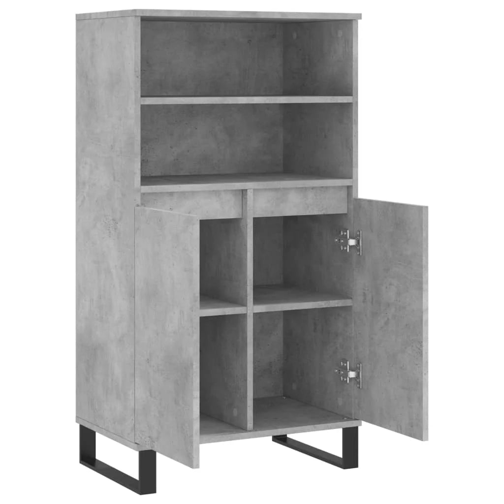 Buffet credenza cassettiera armadio mobile contenitore organizer cucina soggiorno salotto alto 60 x 36 x 110 cm legno ingegnerizzato grigio 02_0034458
