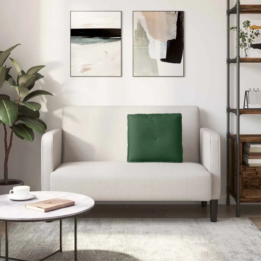 Cuscino per Schiena | Cuscino dorsale Verde Giungla 50 x 45 cm Tessuto in Cords