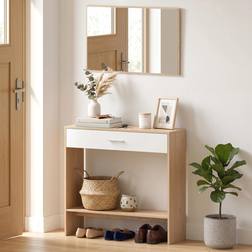 Console tavolo ¨C zephmum ¨C 91.5x27.9x85.5 cm quercia