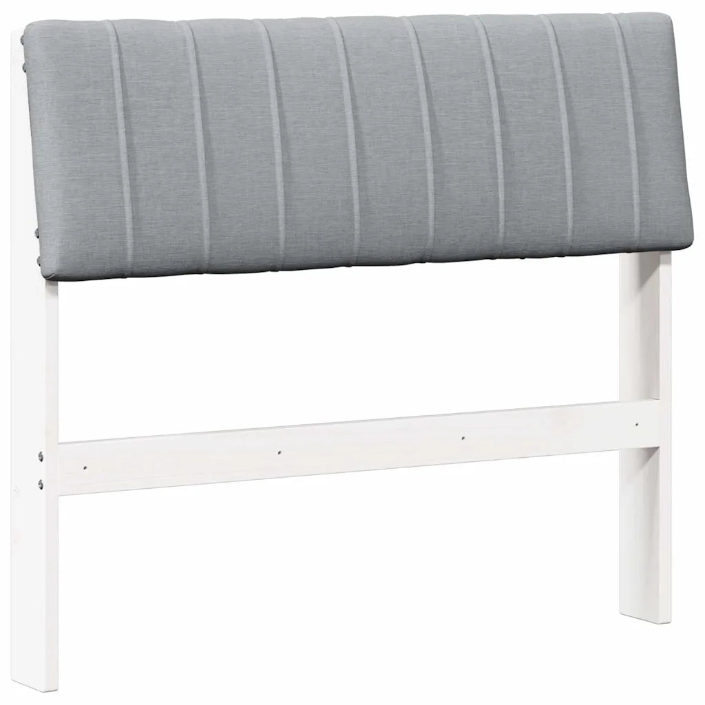 Testiera imbottita Grigio chiaro 90 cm Pino massello