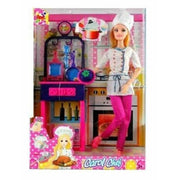 Trade Shop - Carol Chef Bambola Cuoca Con Accessori Cucina Giocattolo Gioco Bambina -
