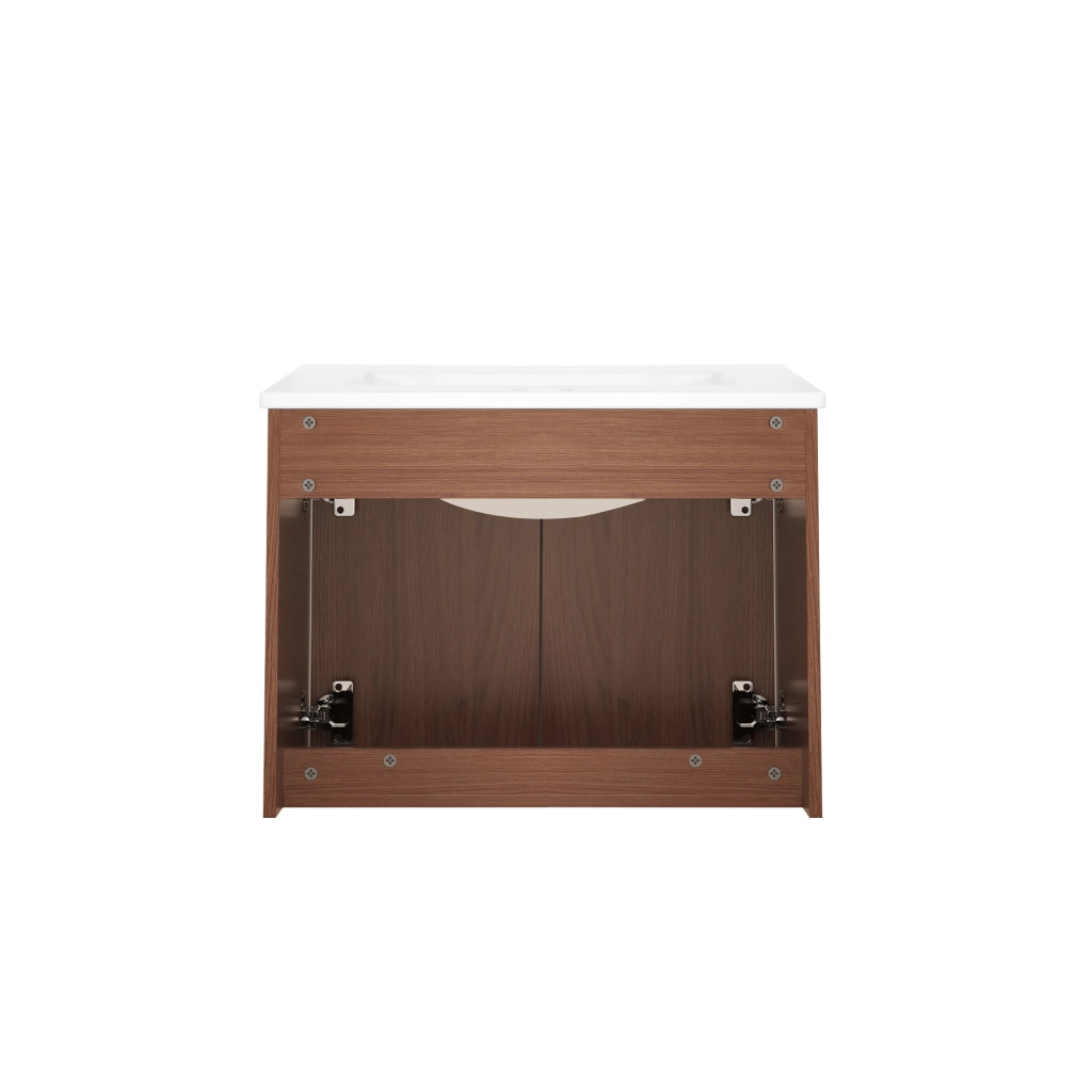 Armadietto Bagno 60 cm ¨C MINIMAL ¨C Marrone, 2 Ante, Salvaspazio